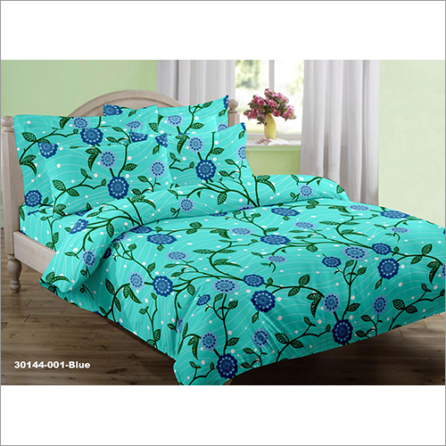 Blue Printed Bed Cover