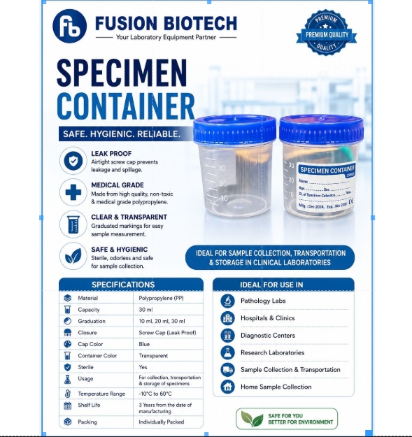 Urine Container 30Ml - Application: Laboratory & Hospitals