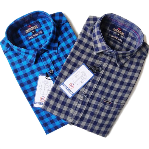 Mens Formal Cotton Check Shirts