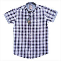 Mens Half Sleeves Cotton Check Shirts