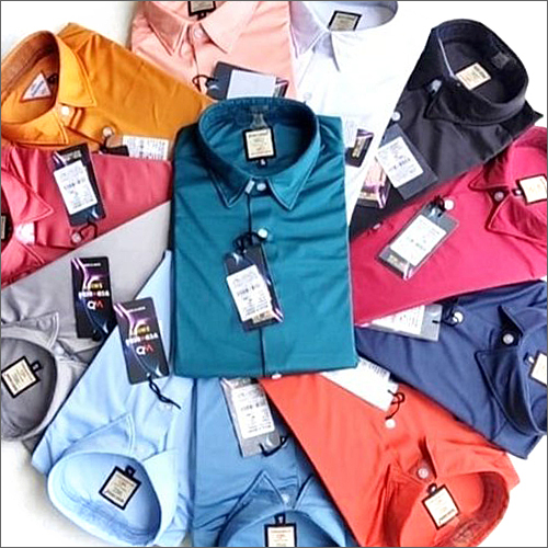 Mens 4 Way Lycra Plain Shirts