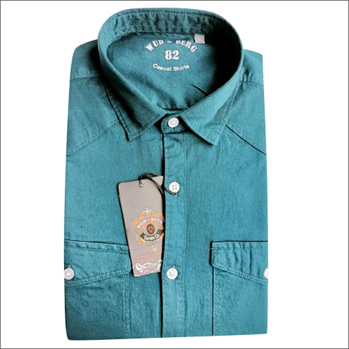 Mens Double Pocket Plain Shirt