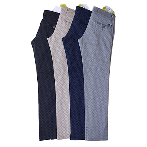 Mens Printed Cotton Trousers