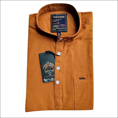 Mens Plain Linen Kurta