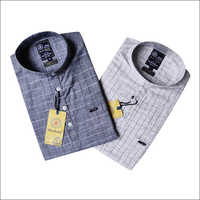 Mens Cotton Check Kurta