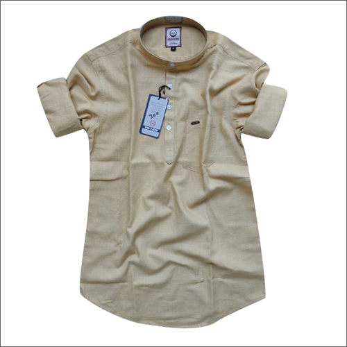 Mens Plain Short Kurta
