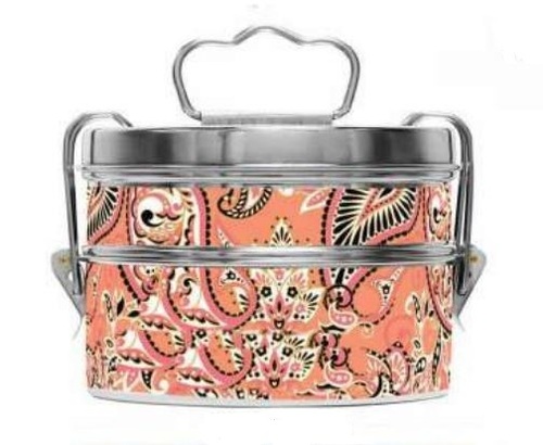 SS Enamel Printed Tiffin