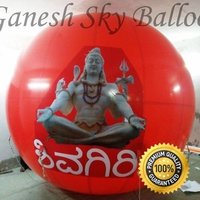 Shivgiri Advertising Sky Balloons, 12feet Round Balloon, Ganesh Sky Balloon