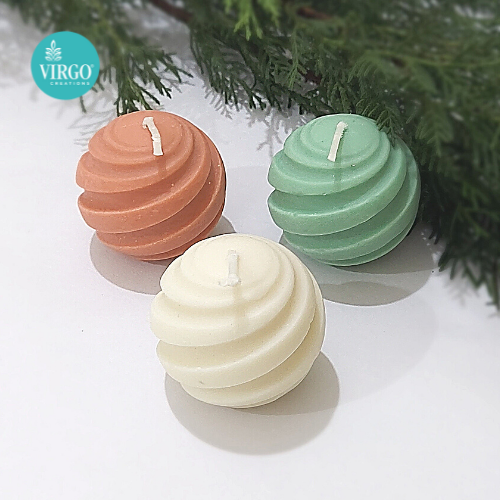 Spiral Ball Candle: Multicolor Multi Fragrance