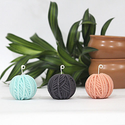 Beads Home Decor and Gifting Candle (Set of 3)