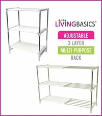 3 Layer Shoe Rack - Stainless Steel, 50*30*65 Cm, Snow White | Adjustable, Durable, Water Resistant, Eco-friendly, No Assembly Required