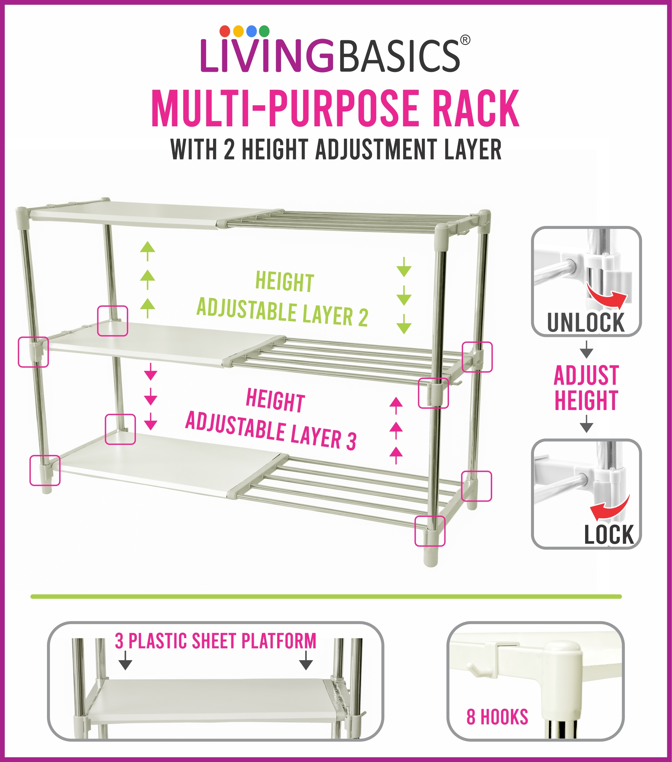 3 Layer Shoes Rack