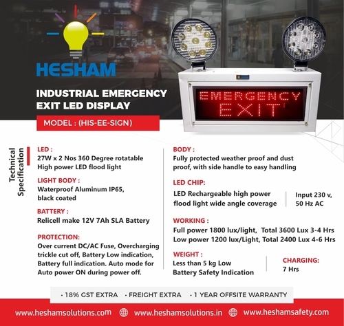 Emergency Exit Light Charging Voltage: 230V