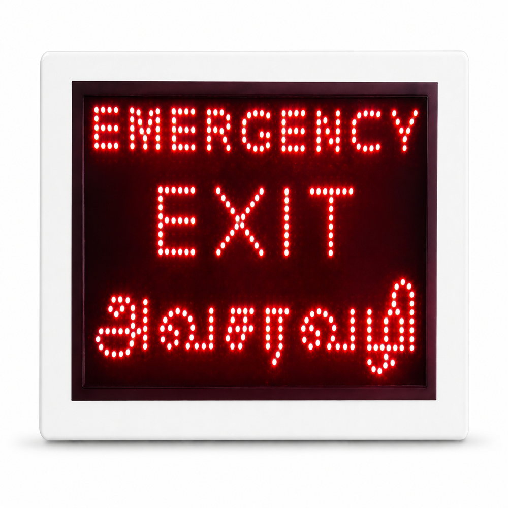 Emergency Exit Light - Waterproof Aluminum IP65, 230V AC Voltage with 12V 7Ah Battery and 7-Hour Charging Time