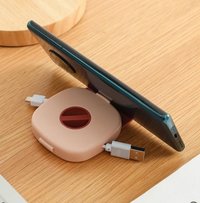 Round Earphone Case Portable Data Cable Organiser Cable Winder