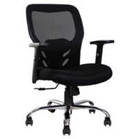 Black Adjustable Armrest Mesh Office Chair