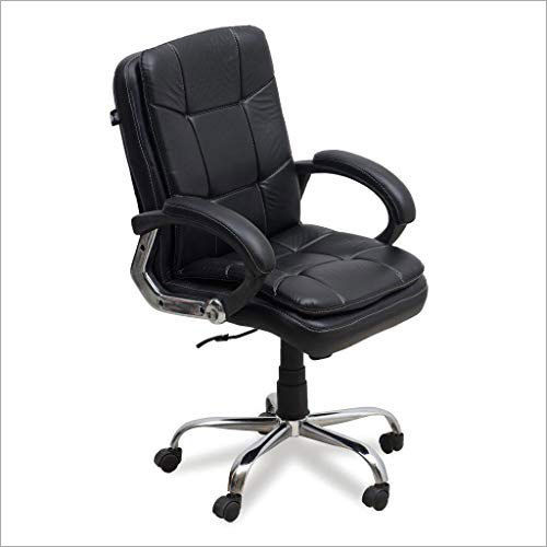 Black Adjustable Mid Back Office Chair