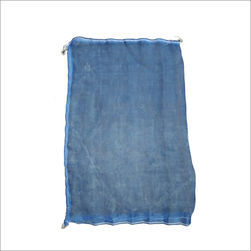 Blue Leno Mesh Bags Design: Plain