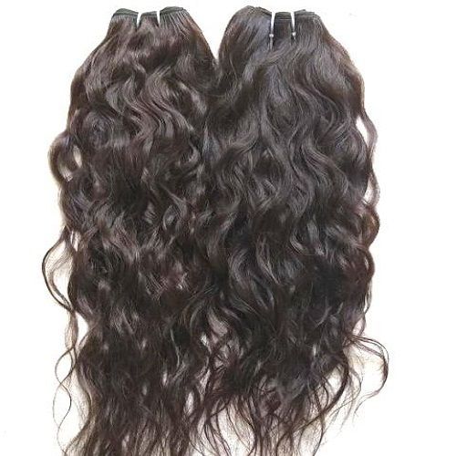 Unprocessed Hair Wavy Machine Weft Hair Extensions