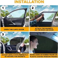 Car Magnetic Window Curtain, Car Front And Rear Sun Shade For Car Window