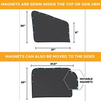 Car Magnetic Window Curtain, Car Front And Rear Sun Shade For Car Window