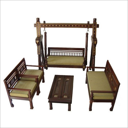 4 Seater Wooden Sofa With Swing By D. M. EXPORTERS