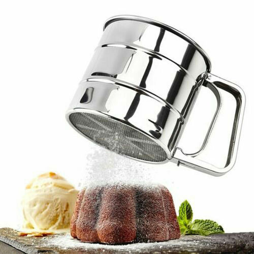 Stainless Steel Flour Strainer Manual Flour Shifter With Handle