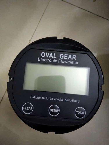 Black Oval Gear Flow Meter