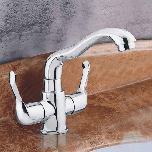 Silver Center Hole Basin Mixer