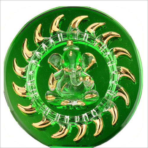 Green Blessing Ganesh Showpiece