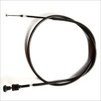 Choke Cable - Steel Cable, 24 Inches Long, 3mm Diameter , Black Pvc Coating With Metal End Fittings For Motorcycles