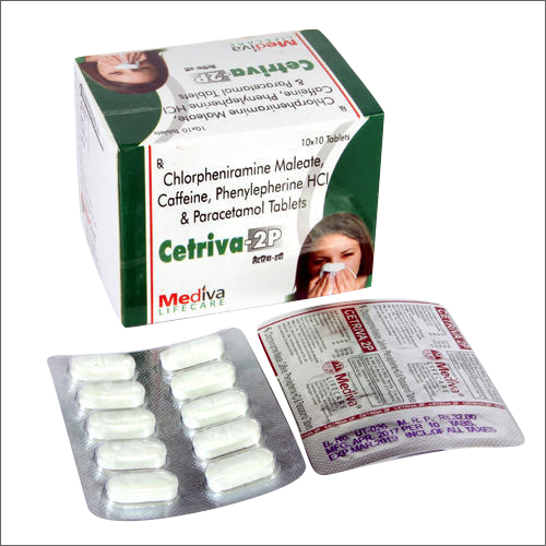 Chlorpheniramine Maleate Caffeine Phenylepherine HCL And Paracetamol Tablets