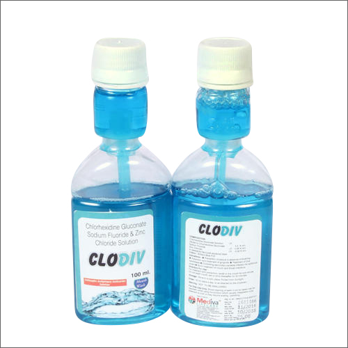 100Ml Chlorhexidine Gluconate Sodium Fluoride And Zinc Chloride Solution 0.2% Mouthwash Age Group: Suitable For All Ages