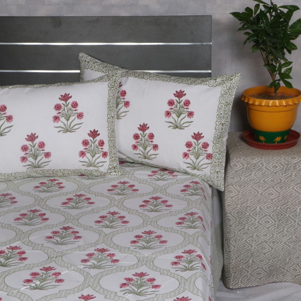 Hanblock Printed Cotton Bedsheets