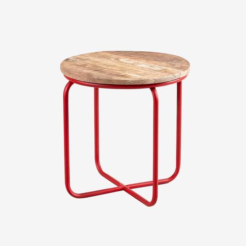 Industrial reclaimed wood Top side table