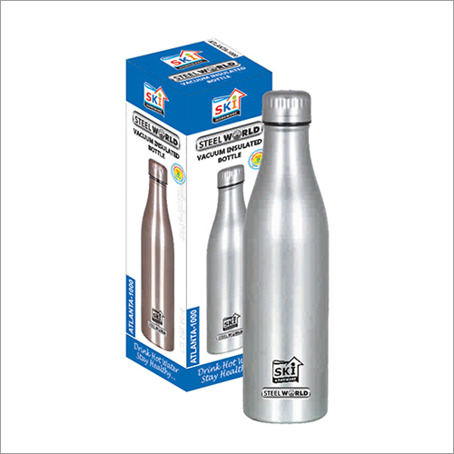 Silver 1000 Ml Vacuum Insulated Water Bottle