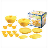 Yellow 38 Pcs Microwave Dinner Set