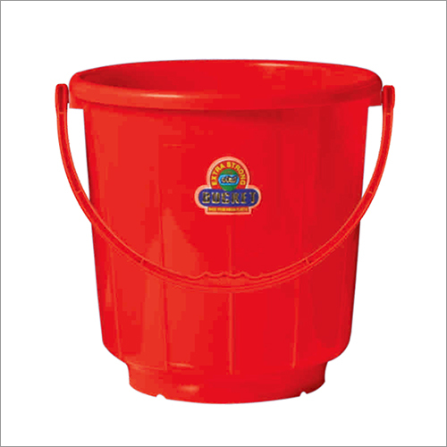 Red 25 Ltr Plastic Bucket With Handle