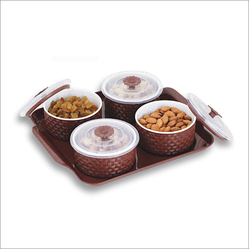 4 Pcs Bowl With Serving Tray
