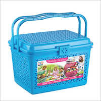 Plastic Storage Basket - Plastic, Various Sizes Available, Blue | Ideal For Household Use, Versatile And Practical Organization Solution