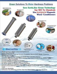 Magnetic Water Softener - Stainless Steel, Variable Dimensions, 150 Psi Pressure Rating | Inline Installation For Residential & Commercial Use