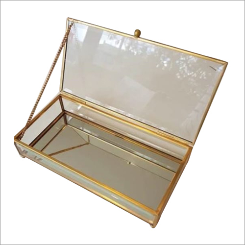 Handmade Brass Glass Jewelry Box By N A INTERNATIONAL