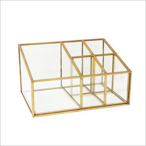 Designer Brass Glass Jewelry Box