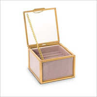 Designer Brass Glass Jewelry Organizer Box