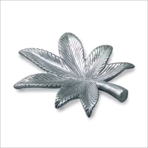 Nickel Plated Leaf Design Ashtray