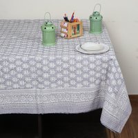 KANTHA BLOCK PRINTED COTTON TABLE COVER