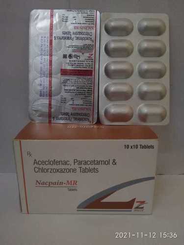 Aceclofenac 100 Mg Paracetamol 325 Mg Chlorozoxazone 250 Mg