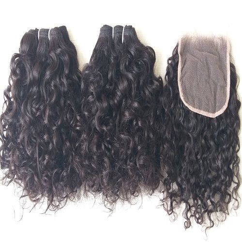 Natural Deep Curly Transparent Lace Closure 4x4