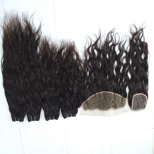 Natural Deep Curly Transparent Lace Closure 4x4