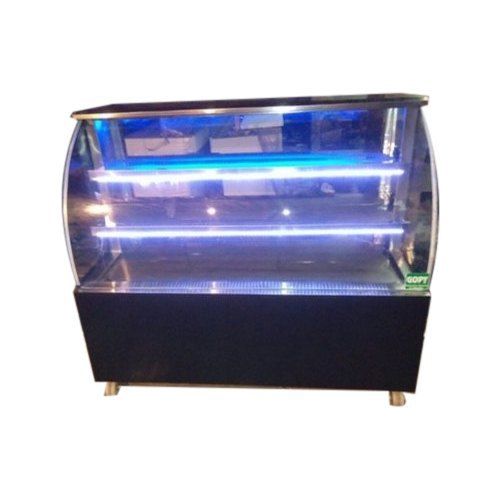 Ss Rectangular Curved Glass Display Counter Dimension(L*W*H): As Per Requirement